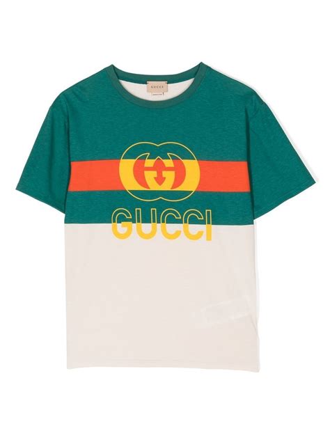 gucci web stripe print t shirt|Gucci t shirt sale.